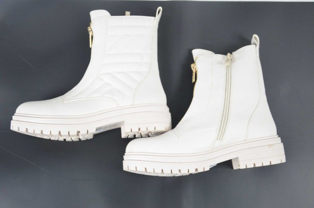 Białe botki damskie 39