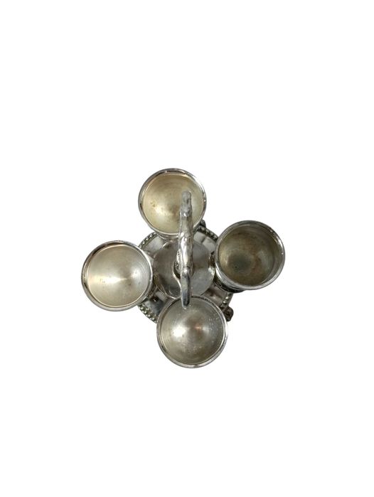 Antyczny Stojak Z Czterema Kieliszkami Na JAJKA