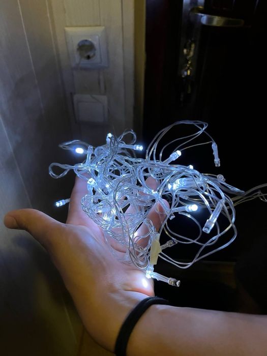 Гірлянда біла для будинку та ялинки