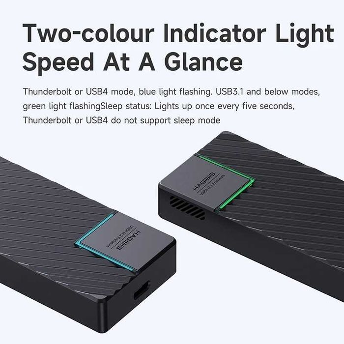 USB4 40Gbps M.2 NVMe SSD Enclosure Адаптер Карман 40 Гбіт USB 4.0