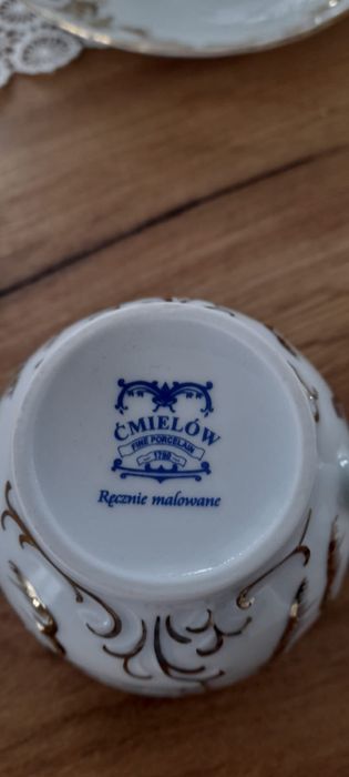Garnitur do kawy Rococo Anna 6 os. Porcelana Ćmielów
