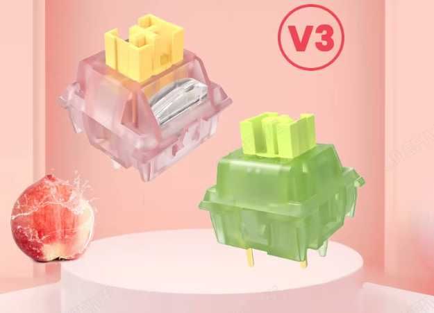 Безшумні світчі оutemu Silent  Peach V3  Lemon V3