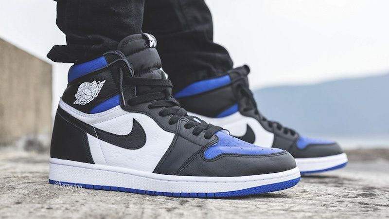 Кроссовки Air Jordan 1 Retro Royal Toe кожаные баскетбольные 4 6