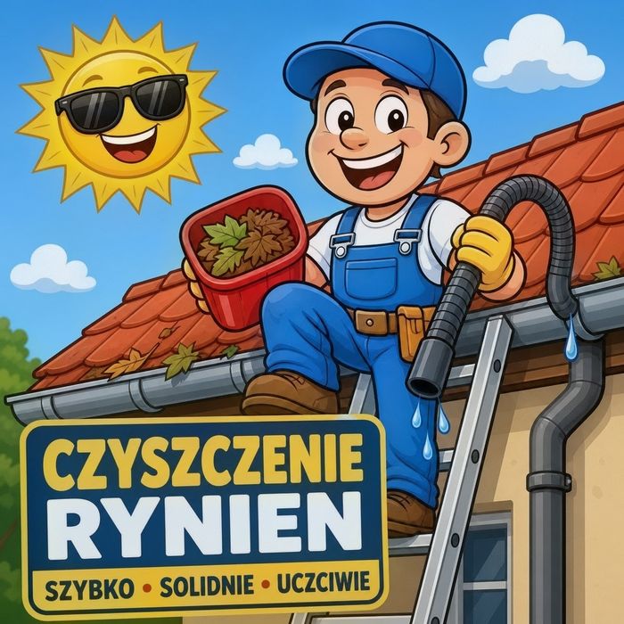 Czyszczenie rynien, mycie rynien