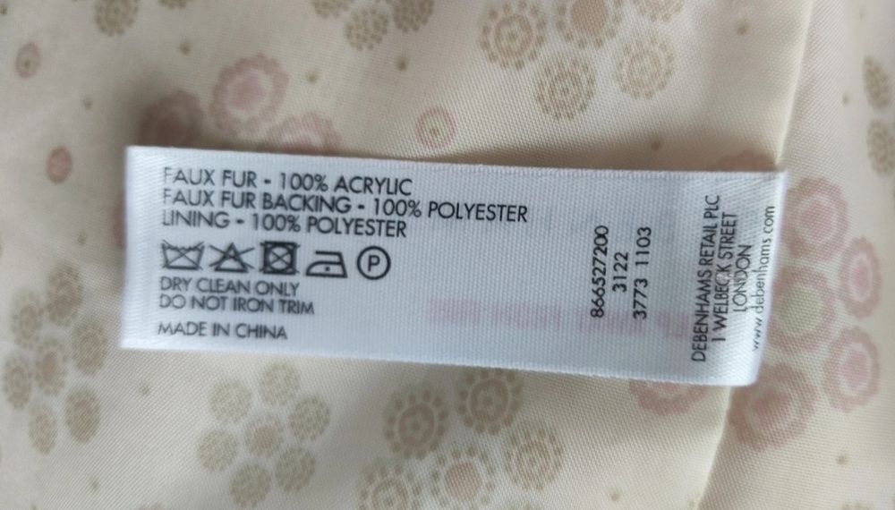 Seksowne futerko damskie 38 M Debenhams