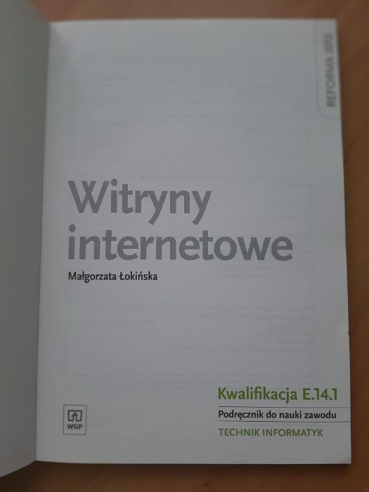 Witryny internetowe Kwalifikacja E.14.1