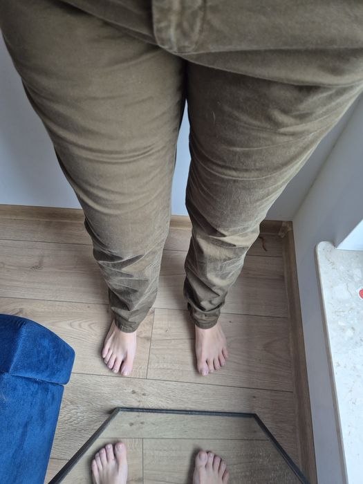 Spodnie bawełniane khaki proste casual basic Gant