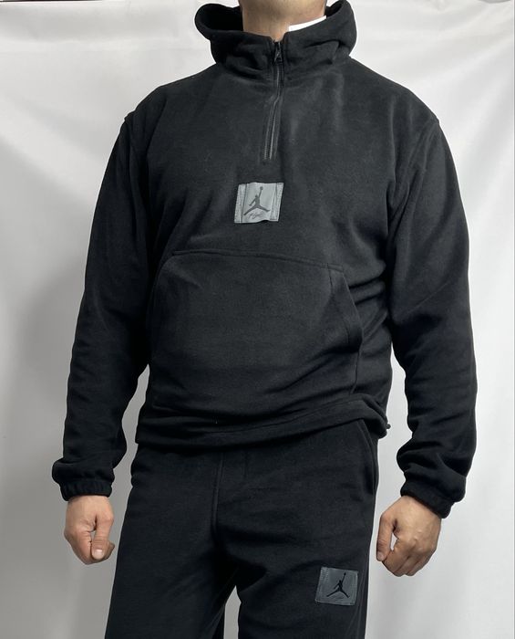 Мужской спортивный костюм на осень зиму из ткани полар флис