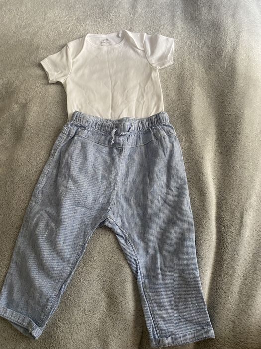 Лянні брюки h&m боді next 12-18 місяців