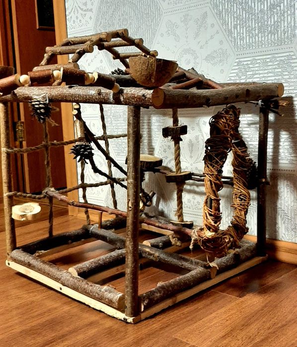 Присада, ігровий куточок, игровой уголок для папуг, пташок, 64×70×65