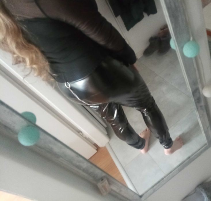 Legginsy Latex z łancuchem,XL