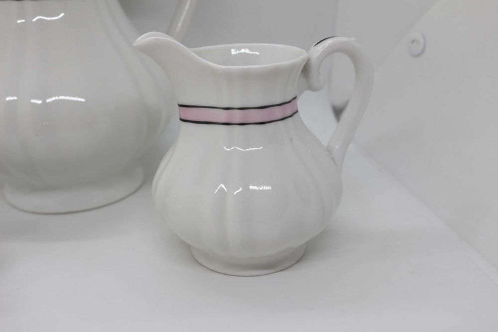 Parte de Serviço de Café 3 peças Risca Rosa Vista Alegre 1947