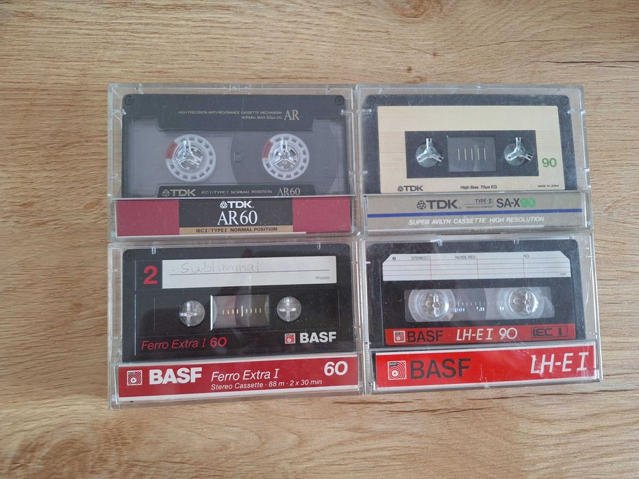 Zestaw kaset magnetofonowych TDK AR sa-x Basf LH E I Ferro Extra