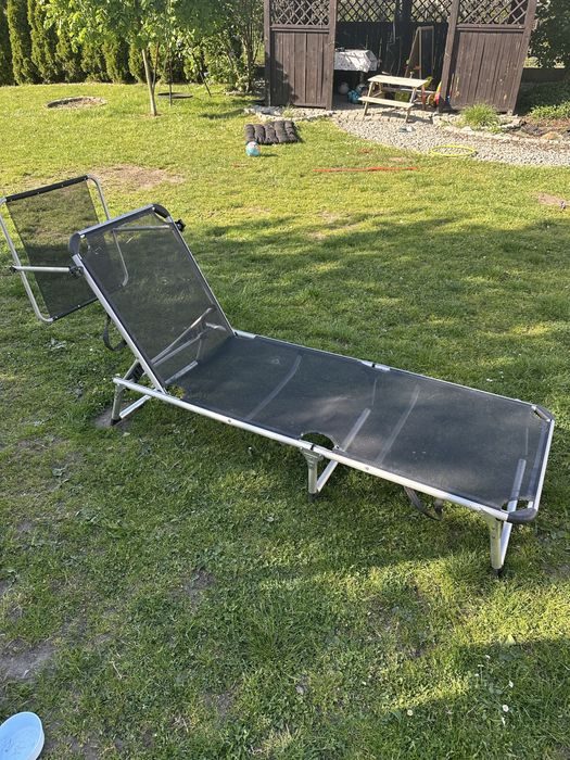 Leżak ogrodowy czarny stan dobry 2sztuki