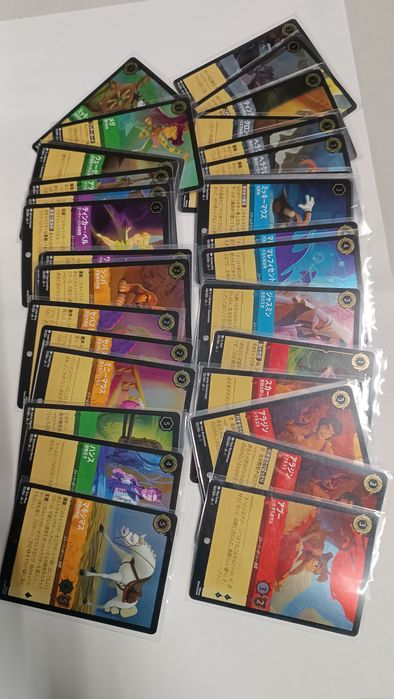 Disney Lorcana 1TFC karty holo/foil japońska wersja językowa 43 karty