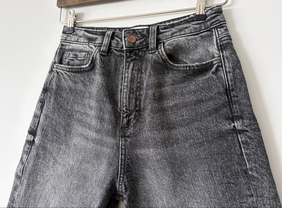 Reserved / jeansy grafitowe denim new mom fit / 34 XS