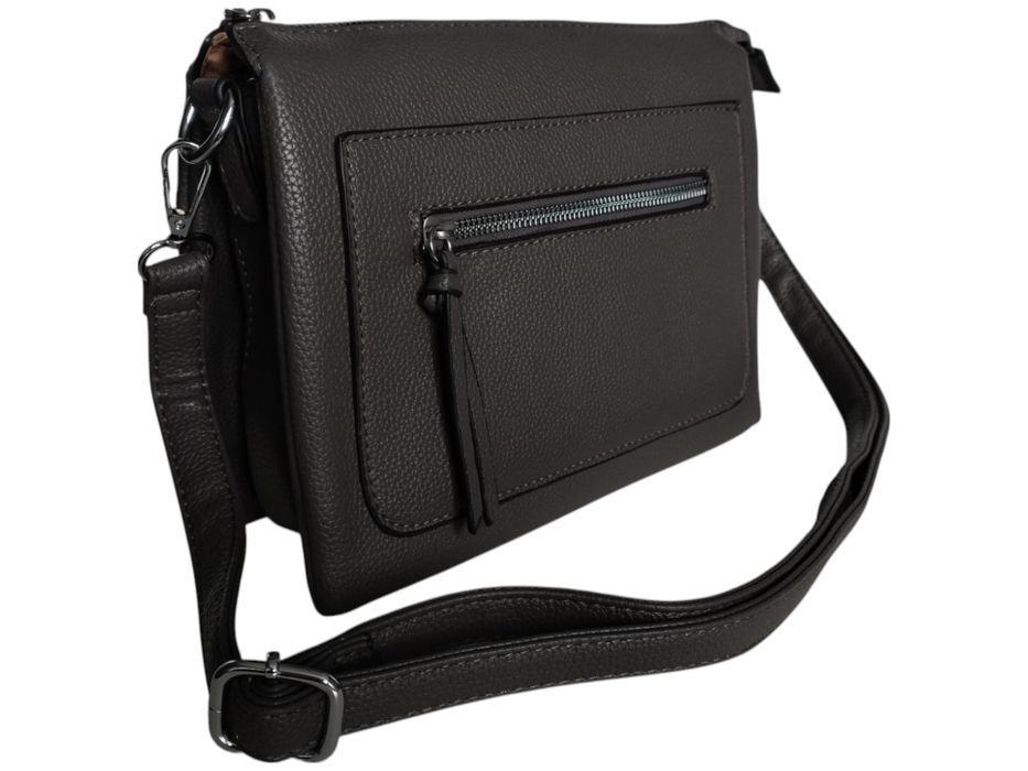 Miejska Mała Listonoszka Na Ramię, Torebka Damska, Kolor Szary