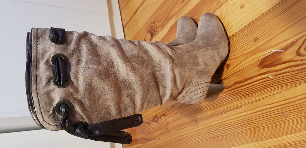Nowe Kozaki zamszowe 38