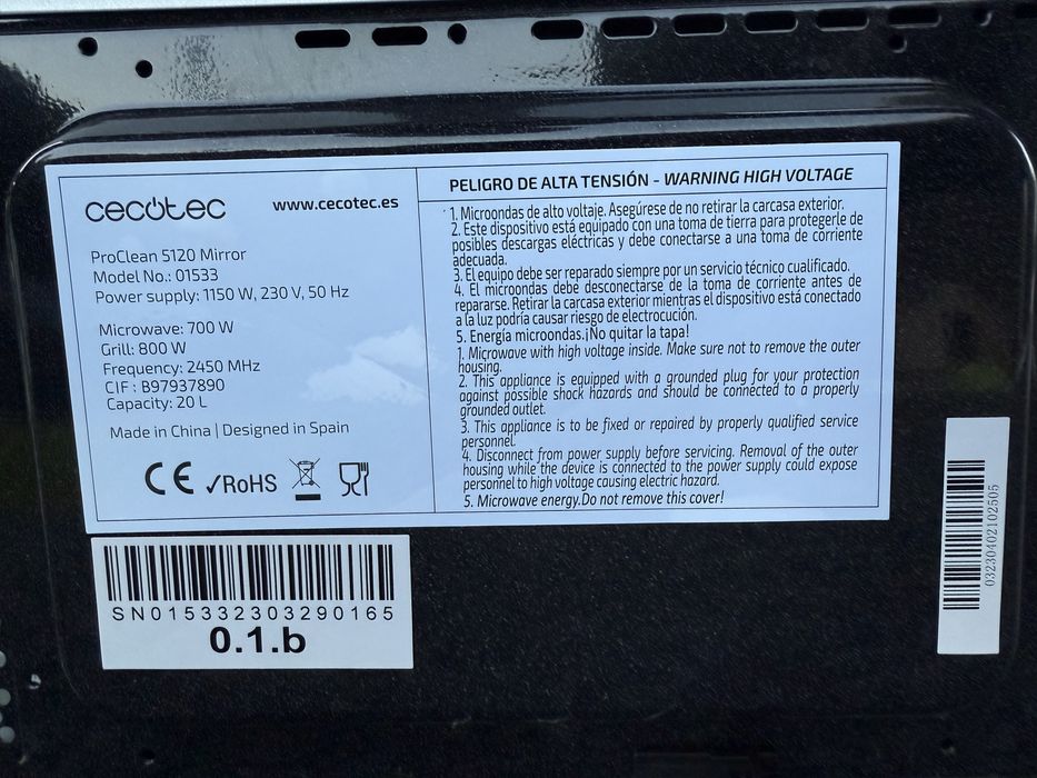 Microondas com grill 700/800W