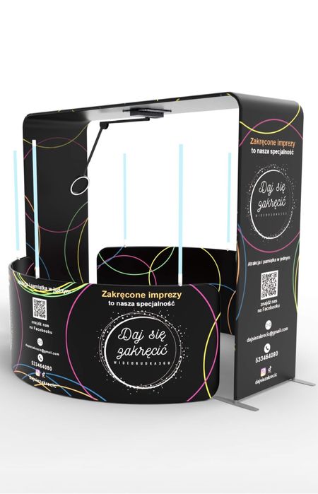 Fotobudka Sky 360 Spinner Pro dla 10-15 osób overhead fotobrama