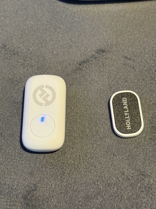 Mini microfone sem fio Hollyland Lark A1 Combo Branco,  para iPhone e Android. (2 TX + USB-C RX + Lightning RX + Estojo de Carregamento).