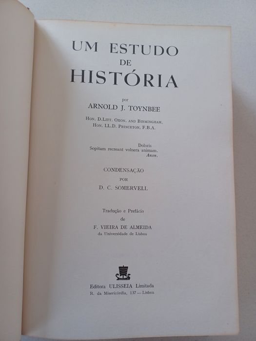 Livro um Estudo de História, 1969, Arnold Toynber