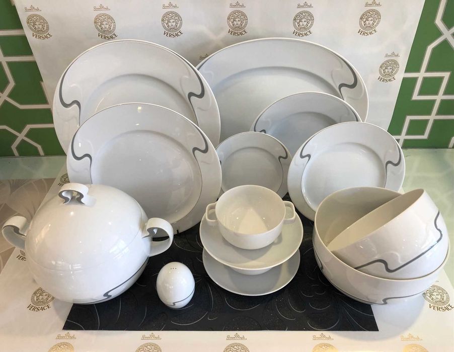 conjunto de mesa porcelana premium da rosenthal "asimmetria"