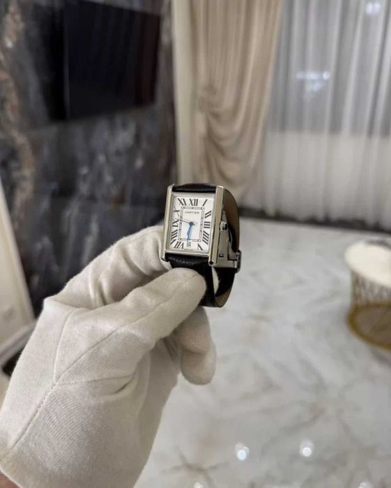 Мужские премиум часы Cartier Tank чоловічий годинник