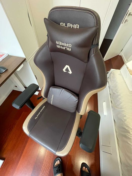 Cadeira Gaming ALPHA GAMER Nébula (Castanho e Preto)