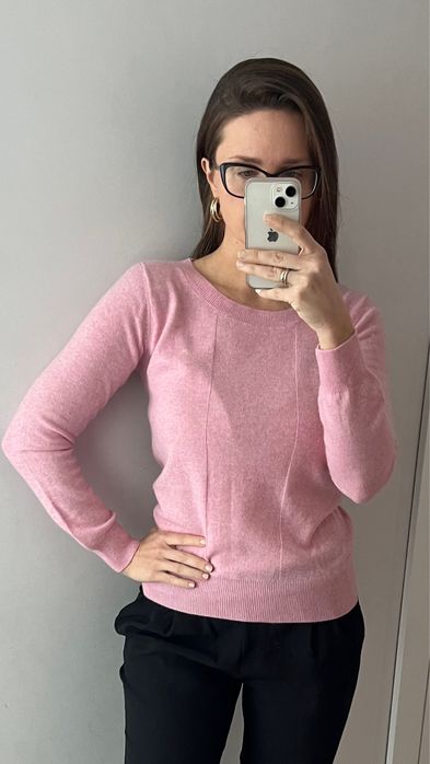 Jackpot knitwear różowy sweter Kaszmir 100% s