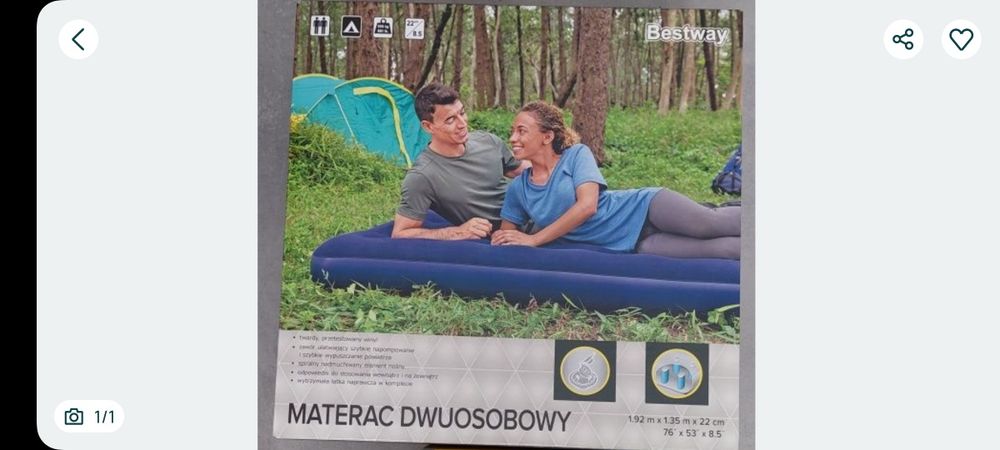 Materac dwuosobowy Bestway
