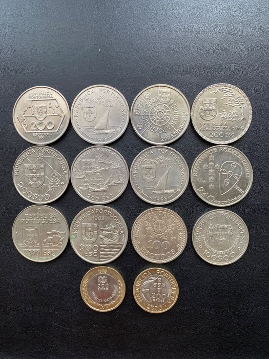 Lote de 14 Moedas Comemorativas Portuguesas