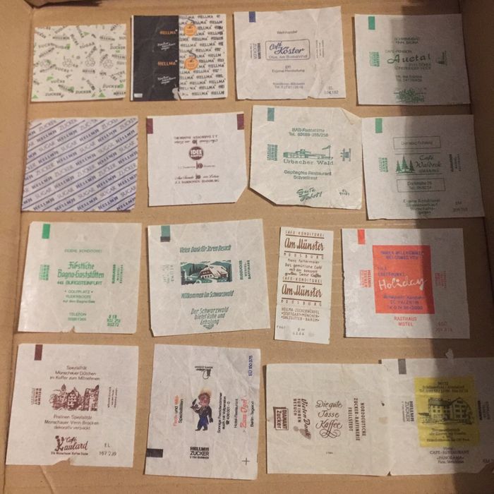 Lote de cerca 100 pacotes açúcar (wraps) Alemanha antigos