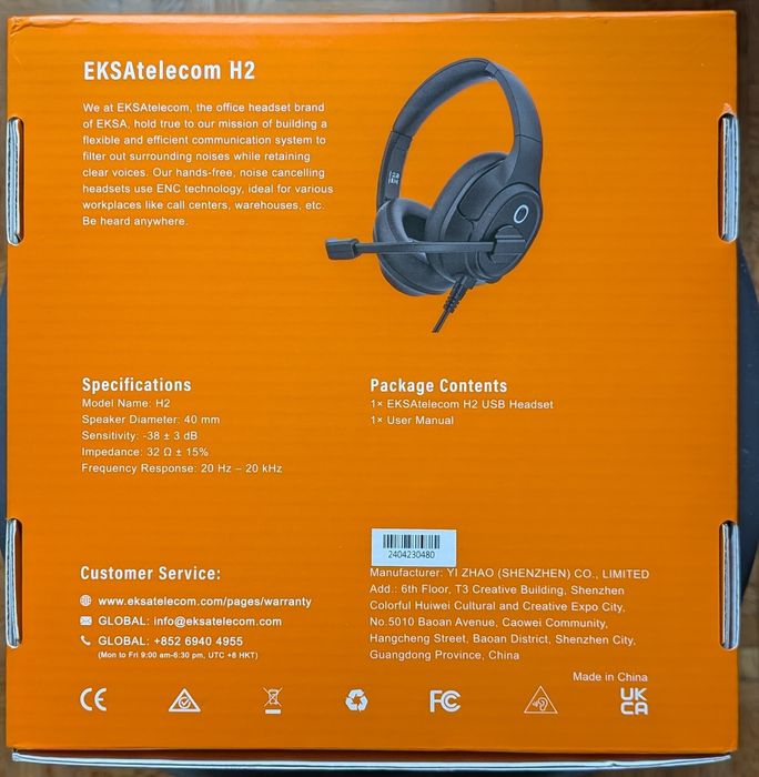 Headset Auriculares USB com Microfone e Cancelamento de Ruído