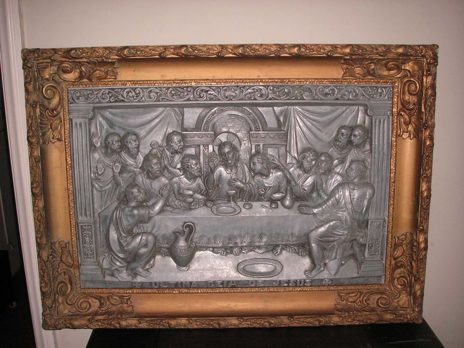 Tin Painting "The Last Supper of Jesus" - Antique