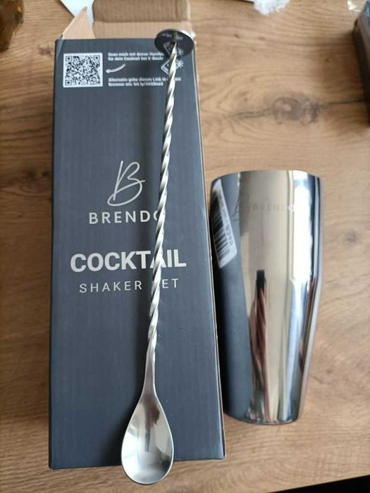 Shaker bostoński z łyżką barmańską