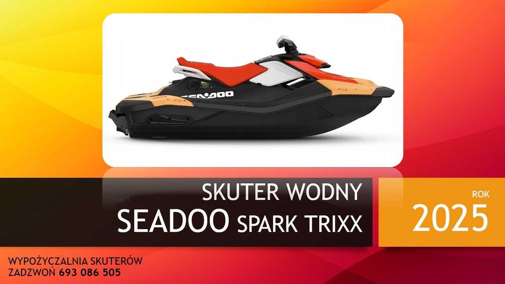 Wynajem skutera wodnego sea doo Spark Trixx wypożyczalnia skuterów