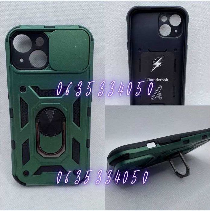 Противоударный чехол для iPhone 13 14 15 Plus Pro Max кольцо магнит