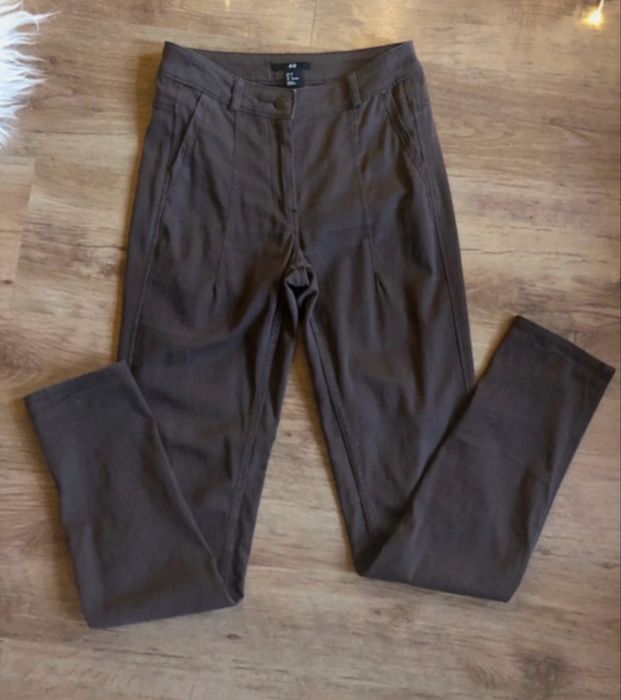 Ciemnobrazowe spodnie H&M