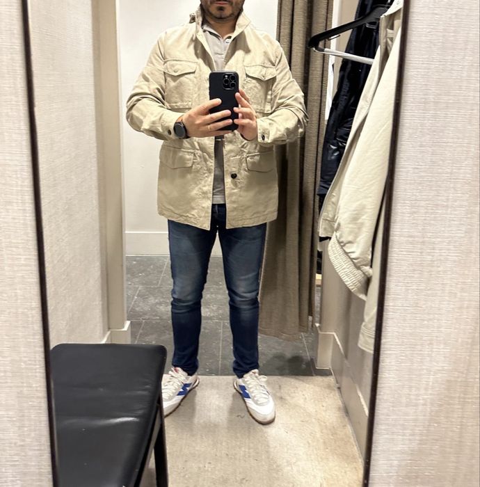 Massimo Dutti - Casaco de bolsos com algodão e linho