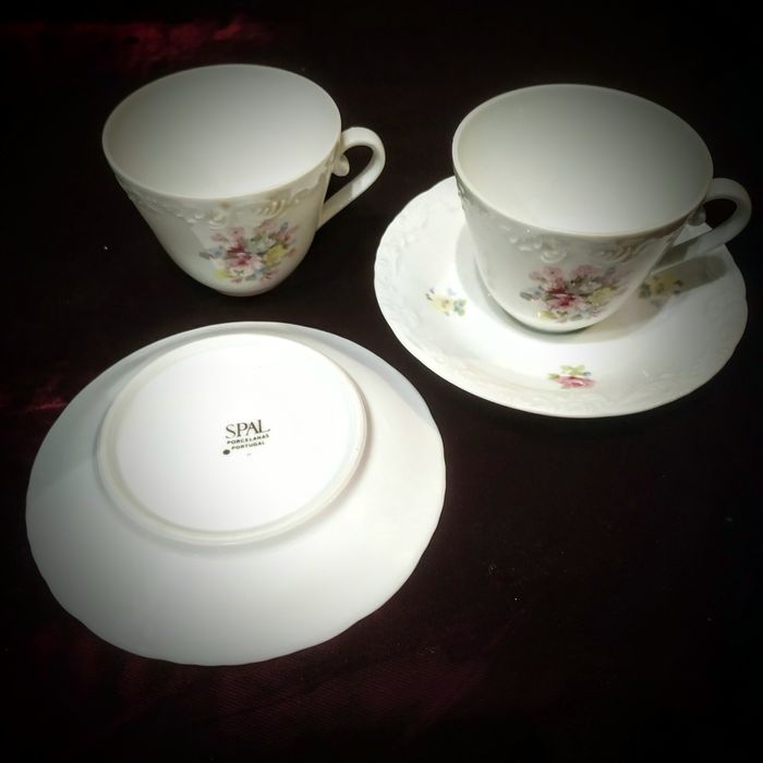 Chávenas de café antigas de coleção 2 unidades