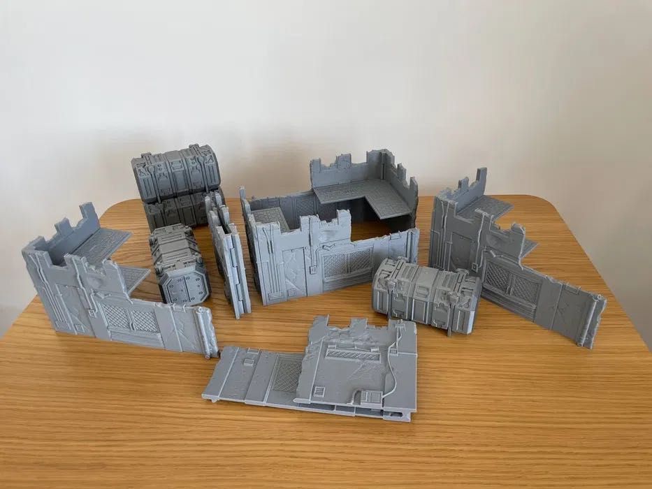 Duży zestaw terenu do Warhammera (druk 3D)