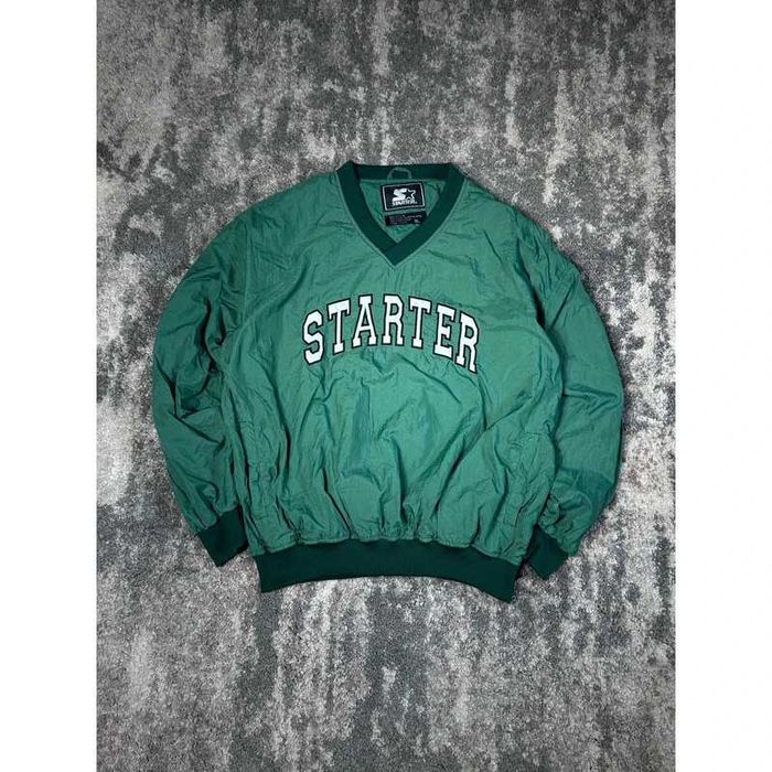 Vintage Starter V-Neck Pullover Windbreaker Nylon XL