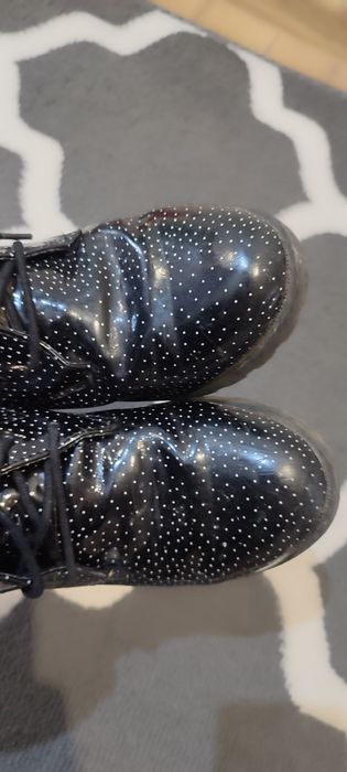 Botki ocieplane Zara 36 w kropki