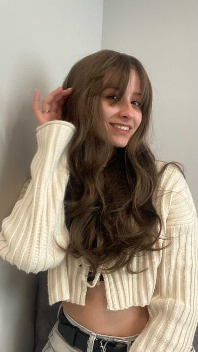 Peruka chłodny brąz długie włosy jak naturalne