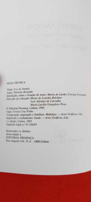 A Voz do Amado - Frei Hilarião Brandão