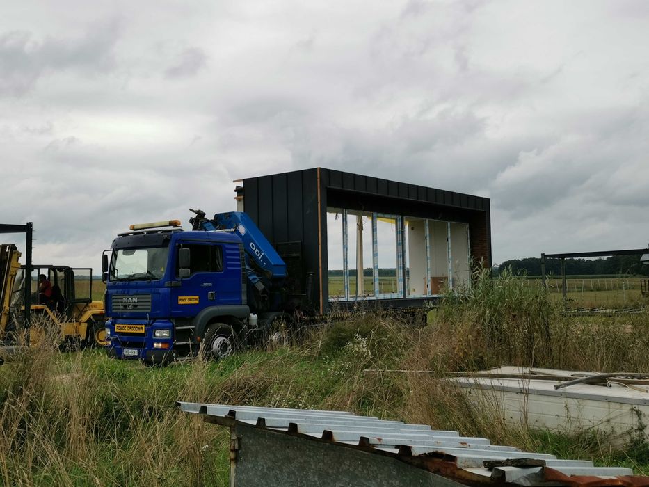 Usługi dźwigowe HDS , transport gabarytowy niskopodwoziem