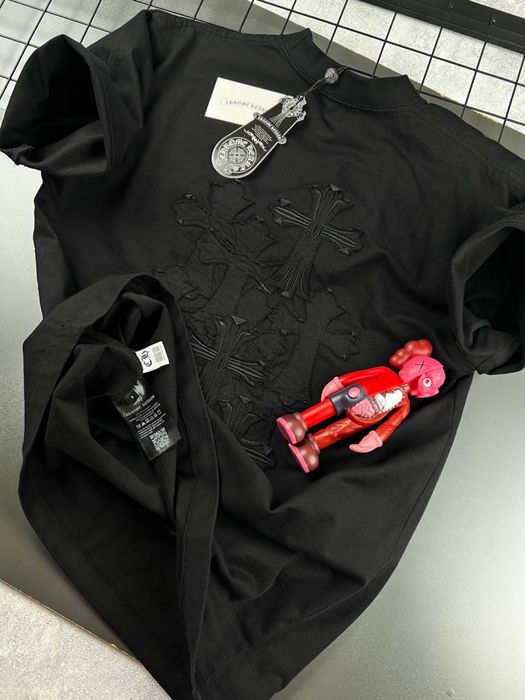Футболка Chrome Hearts чорна футболка хром хартс чорна чоловіча