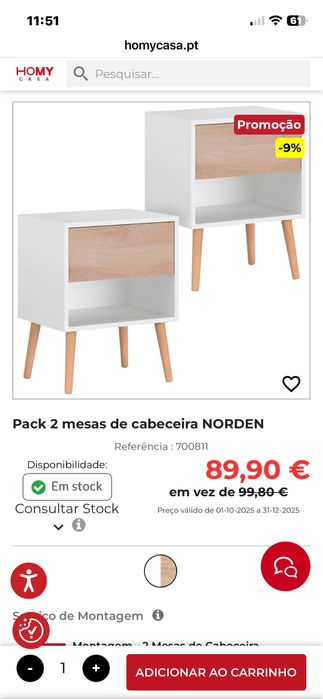 2 mesas de cabeceira