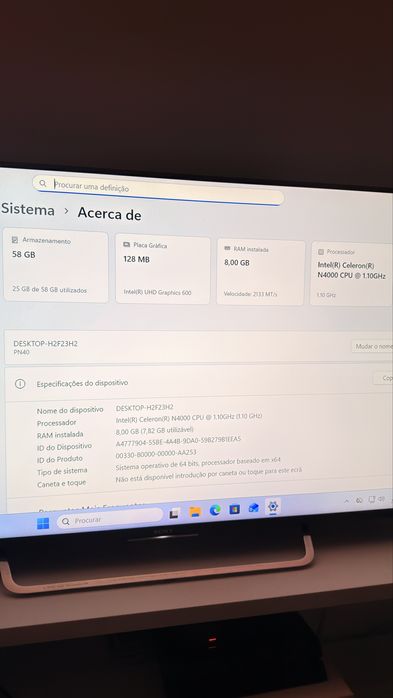 Mini PC Asus cpu Intel N4000, 8GB DDR4 SSD